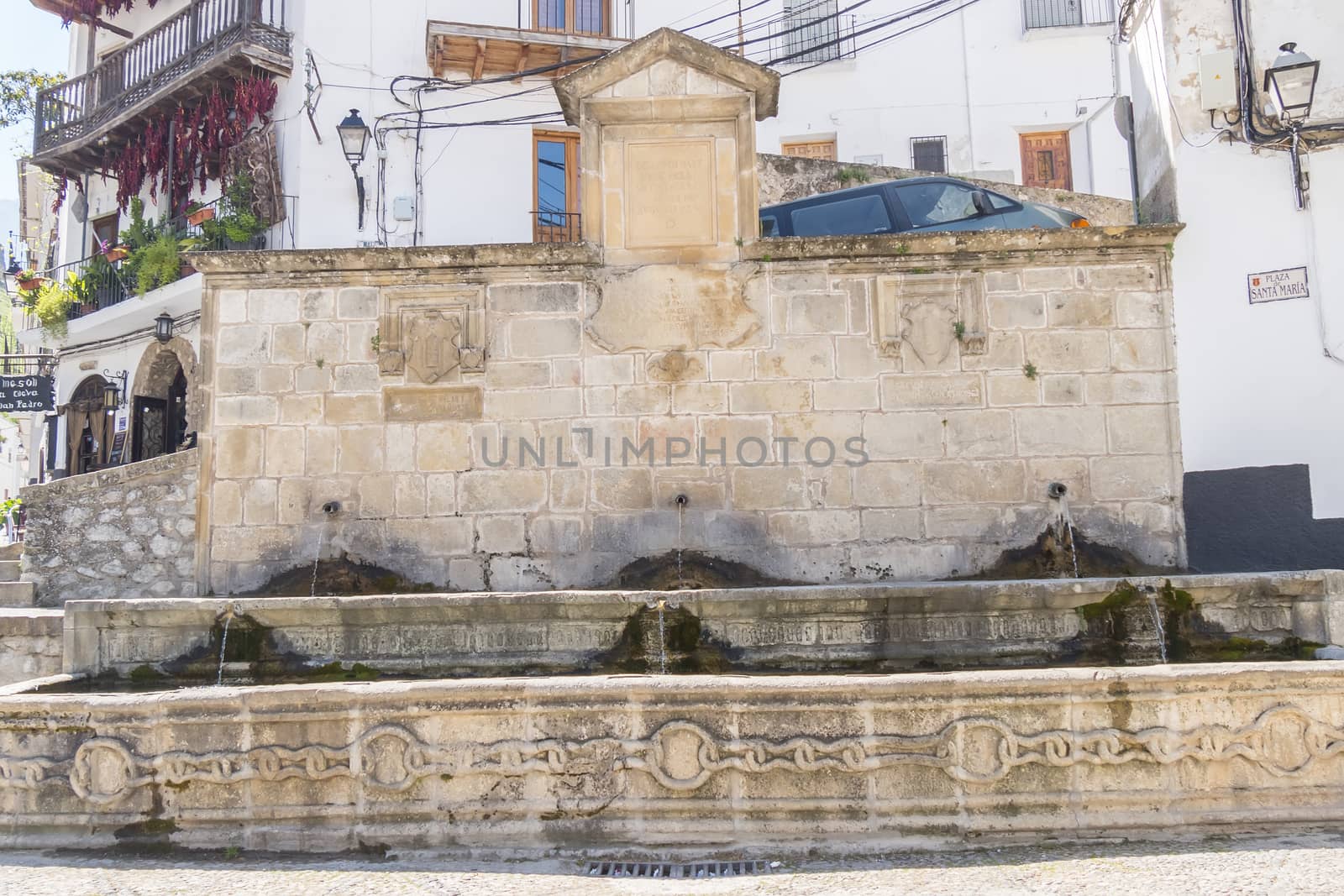 Fuente de los tres caños in Santa Maria square, Cazorla, Jaen,  by max8xam