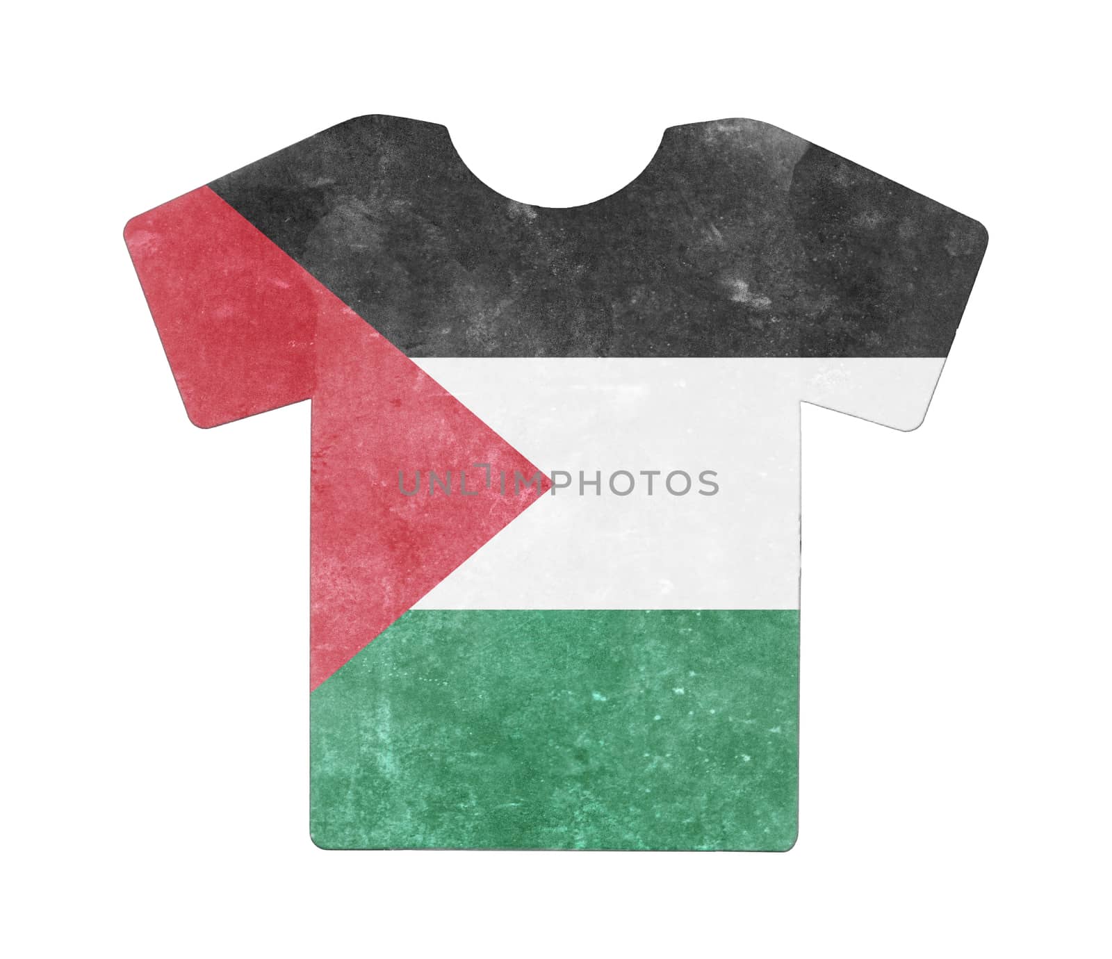 Simple t-shirt, flithy and vintage look, isolated on white - Jordan