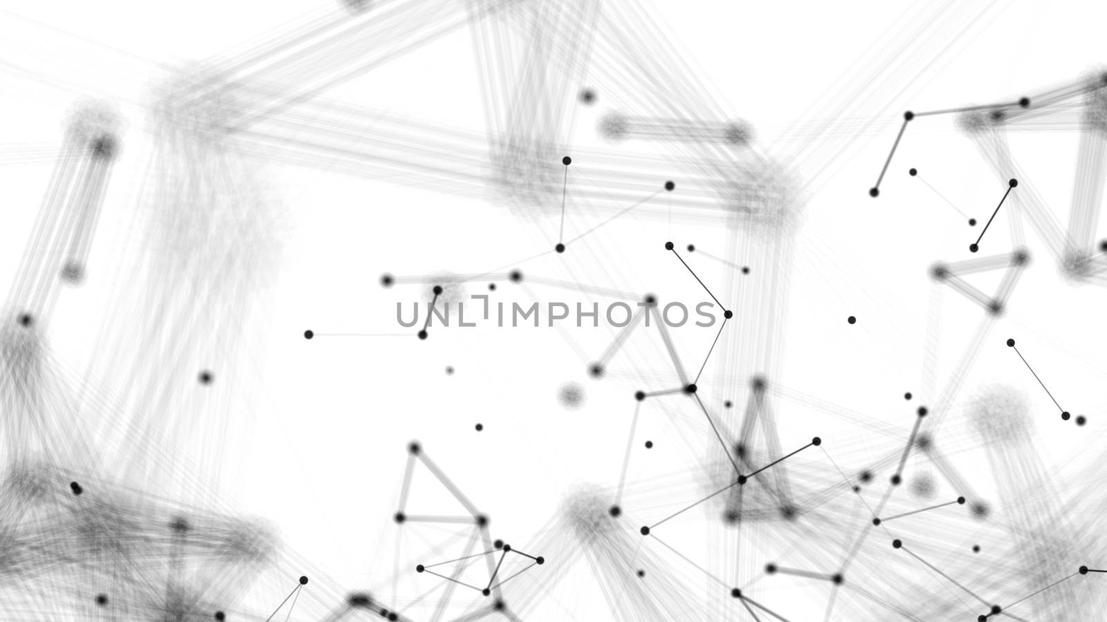 Abstract connection dots. Technology background. Digital drawing black and white theme. Network concept by nolimit046