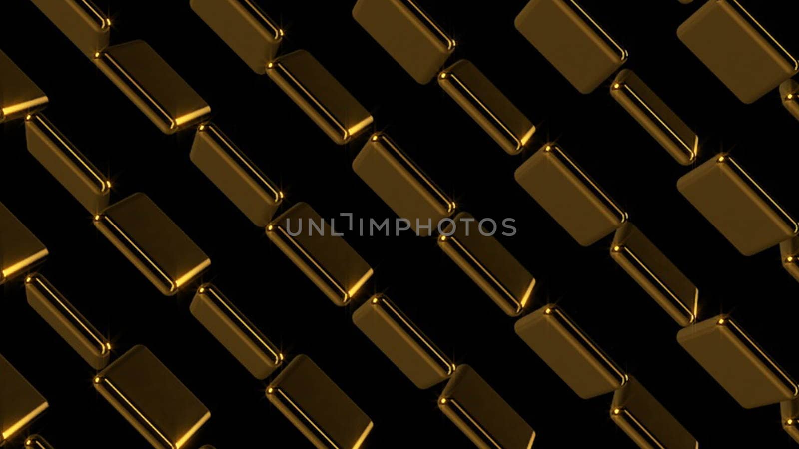 Abstract background with gold square. 3d rendering.