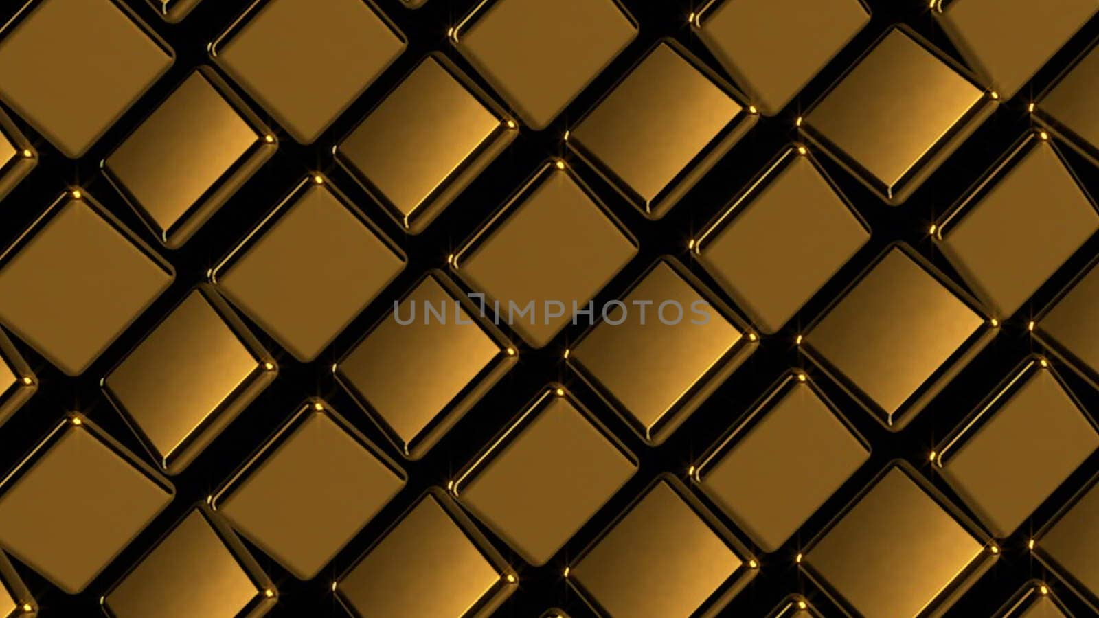 Abstract background with gold square. 3d rendering.