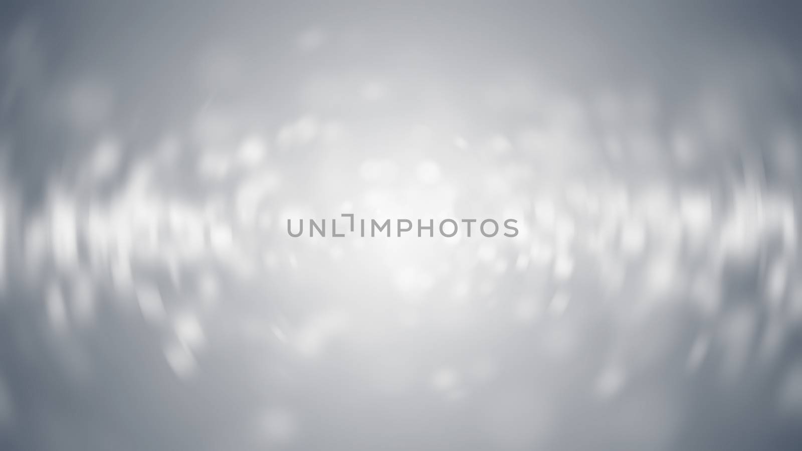 Lights on grey background. Abstract defocused backdrop. 3d rendering