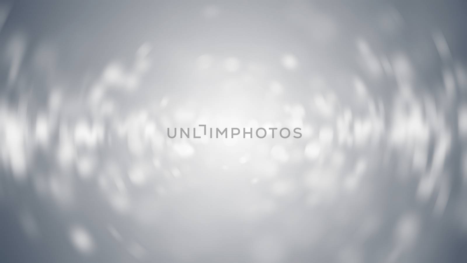Lights on grey background. Abstract defocused backdrop. 3d rendering