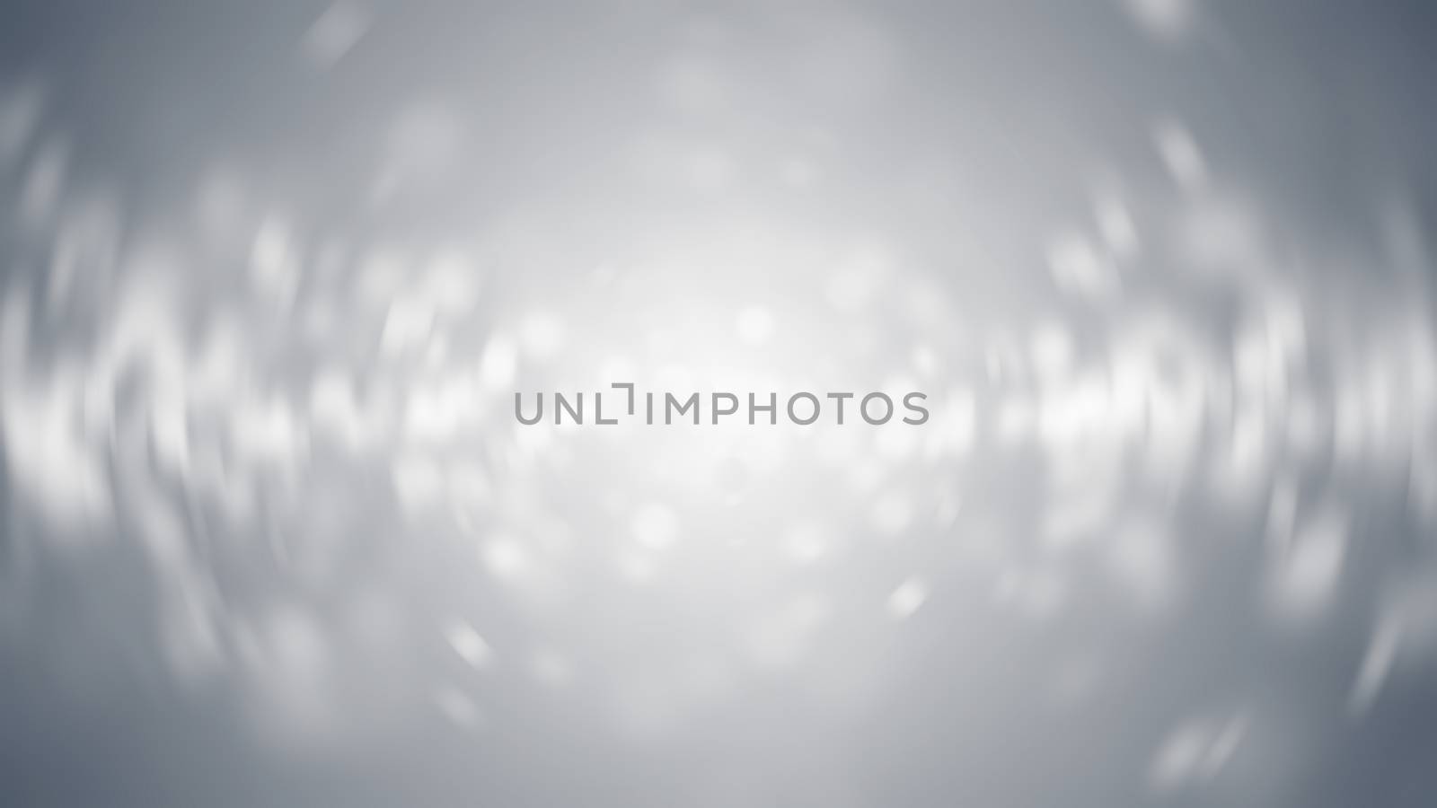 Lights on grey background. Abstract defocused backdrop. 3d rendering