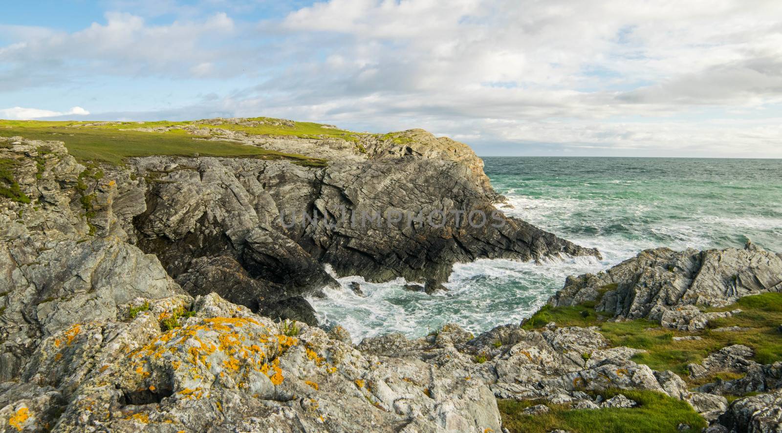 beautiful and dramatic coastline of Anglesey island in North Wales