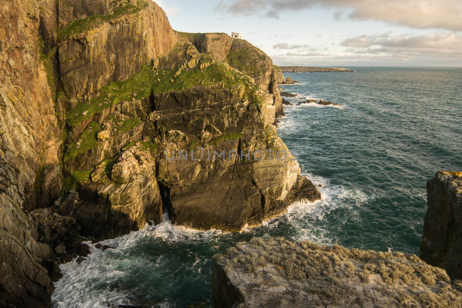 Steep Cliffs in North Wales amazing coastline by wael_alreweie