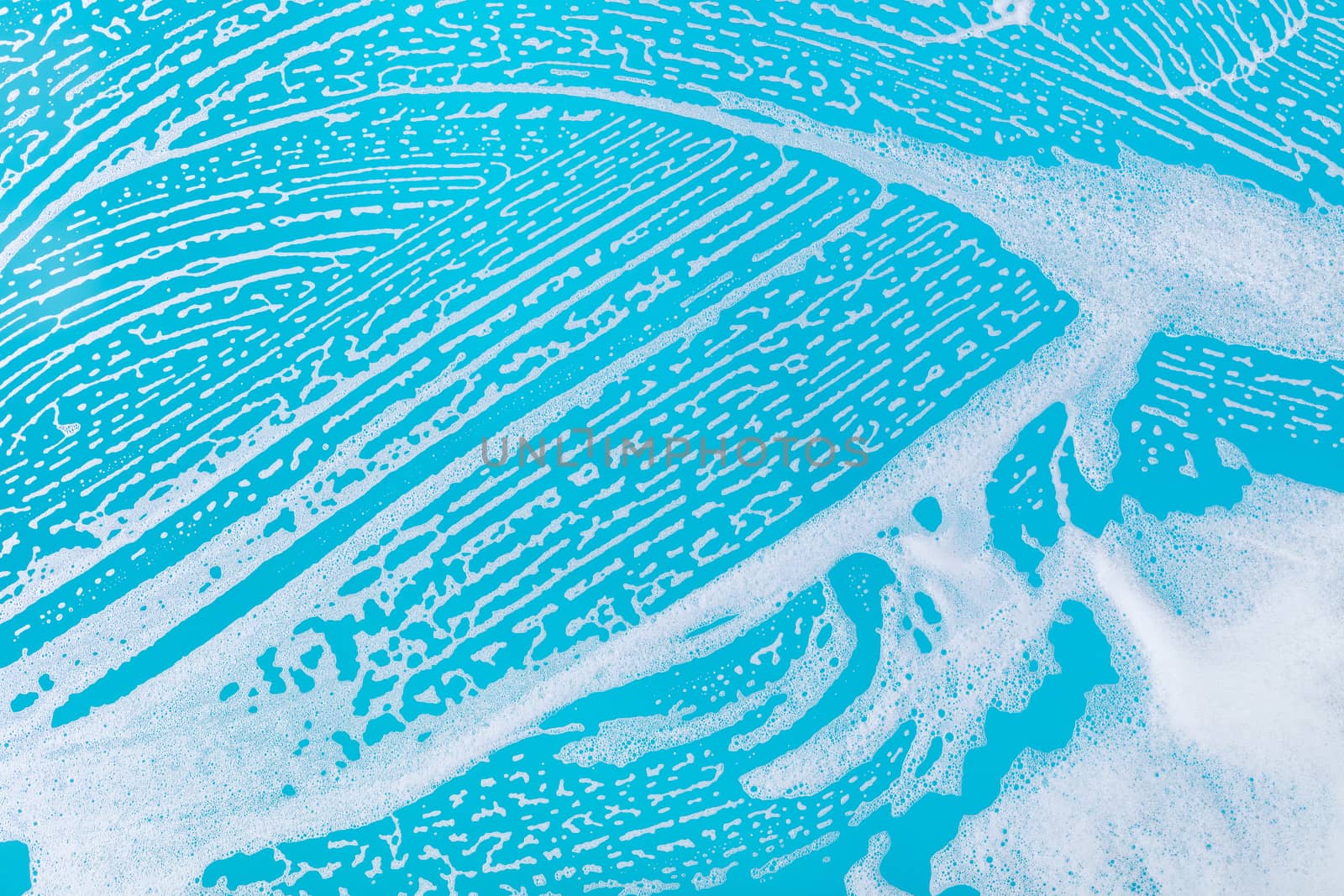 abstract background, soap foam on a blue background
