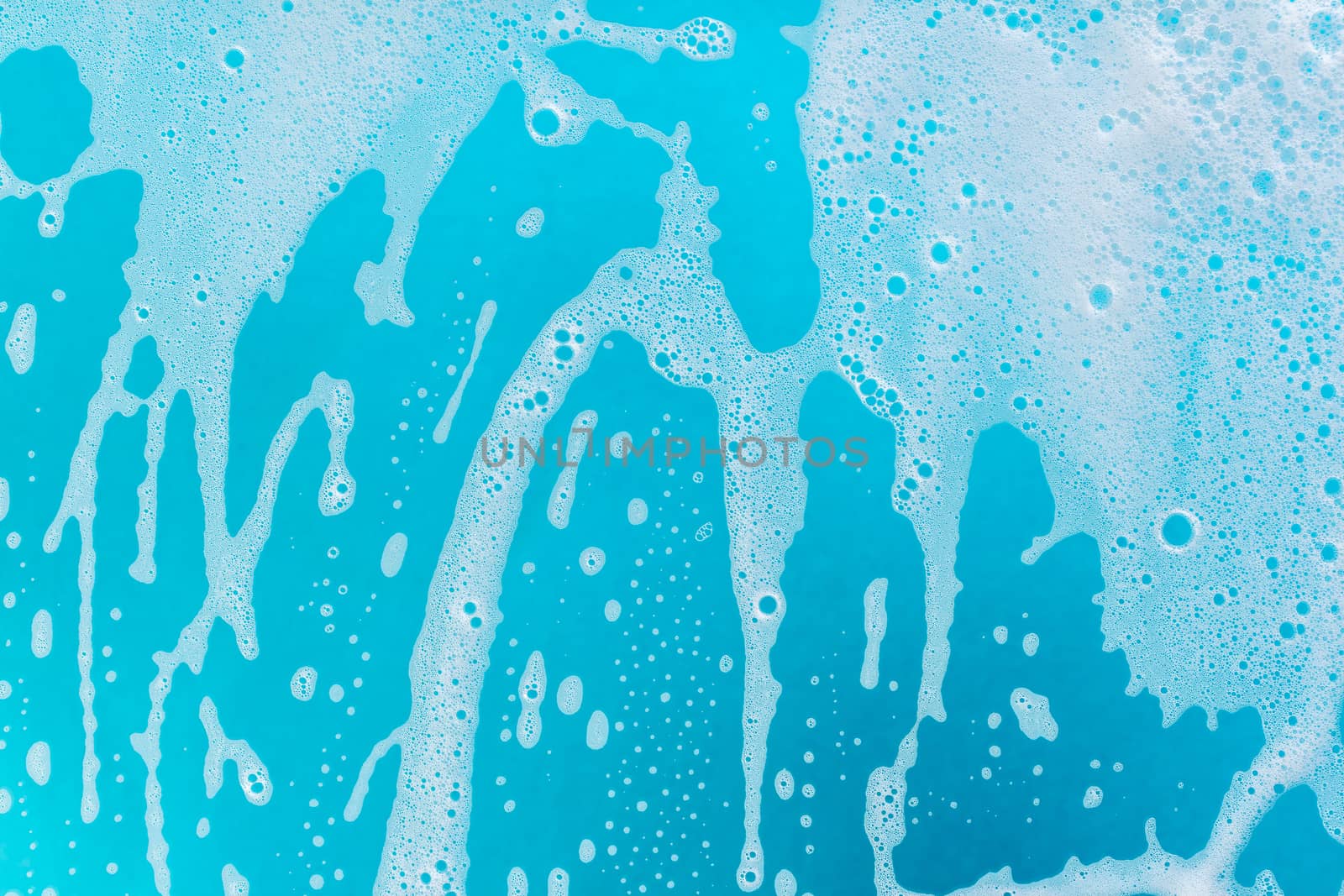abstract background, soap foam on a blue background