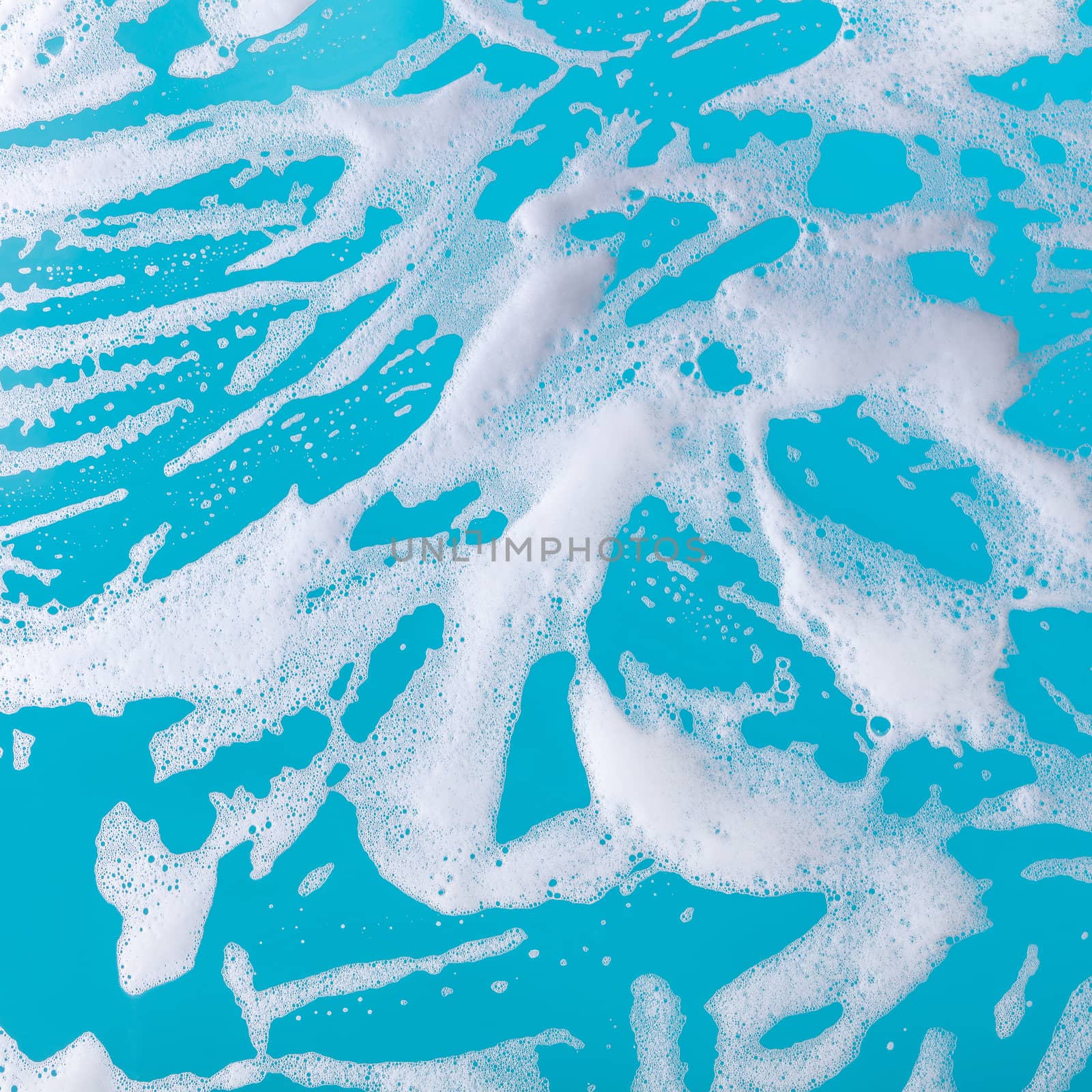 soap foam on a blue background by MegaArt