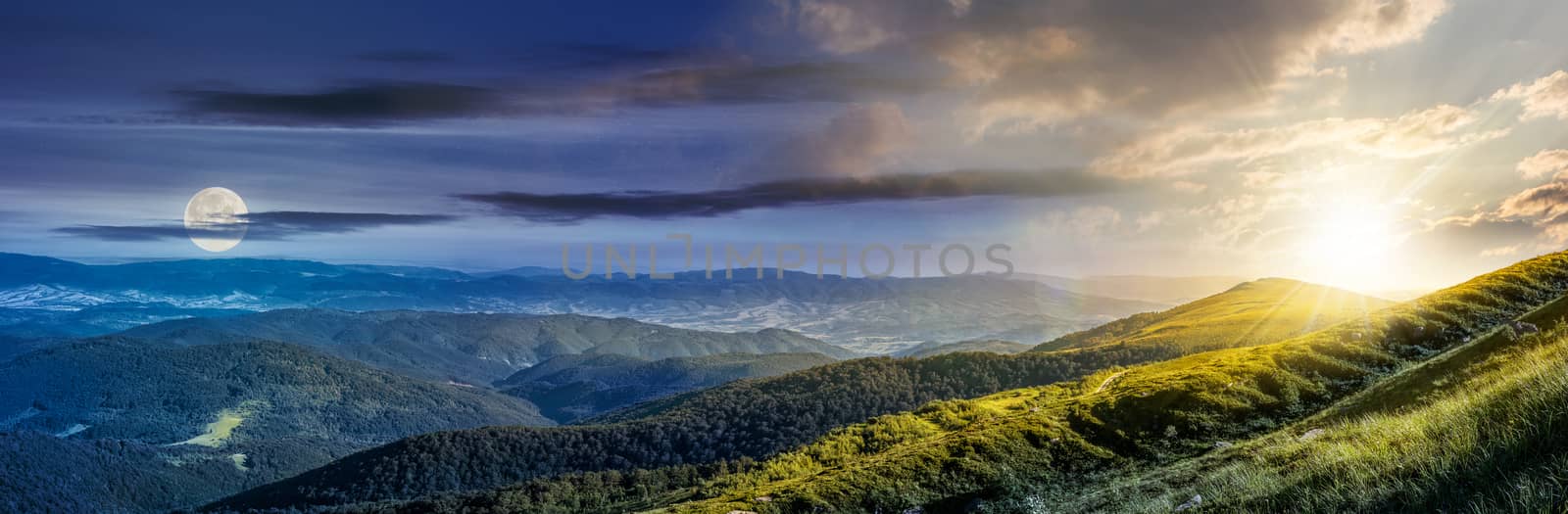 hillside panorama in Carpathian mountains by Pellinni