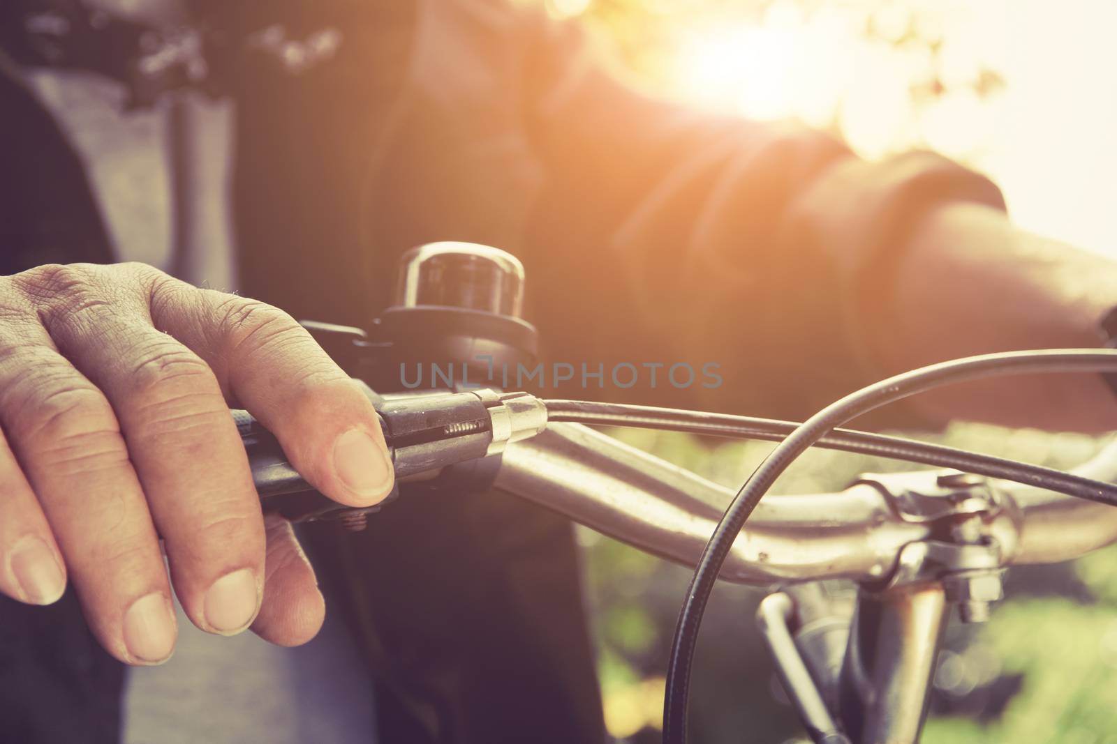man riding a bike