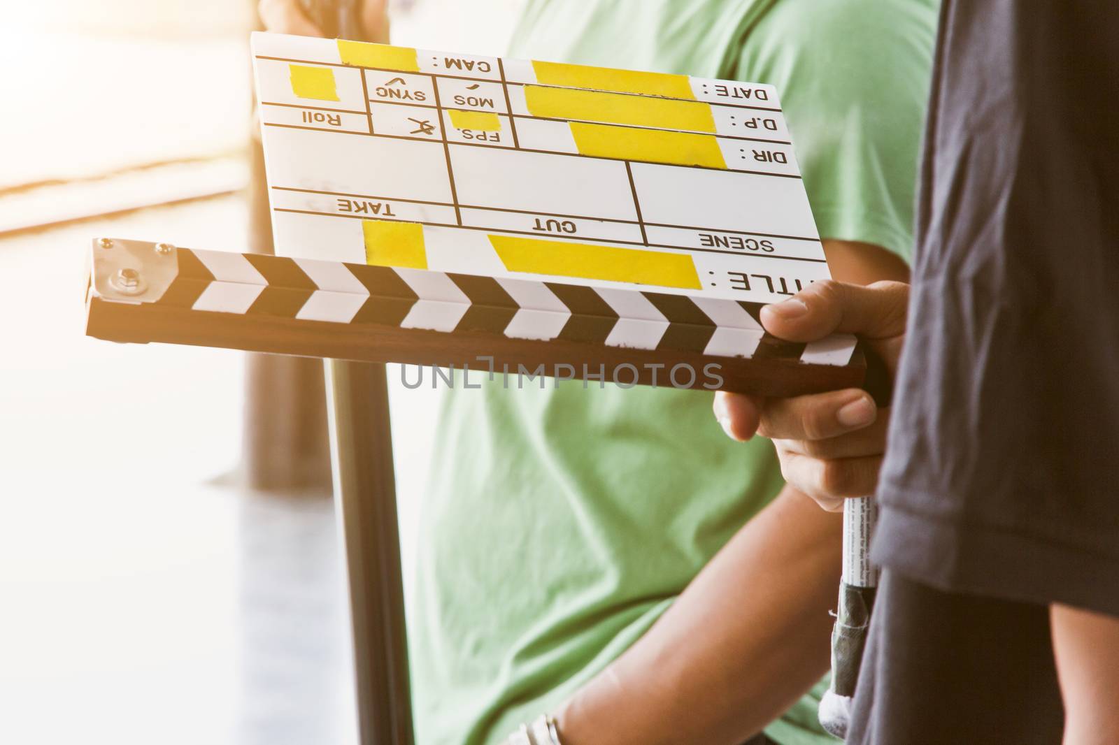 Film Slate,behind the scene, film crew production set