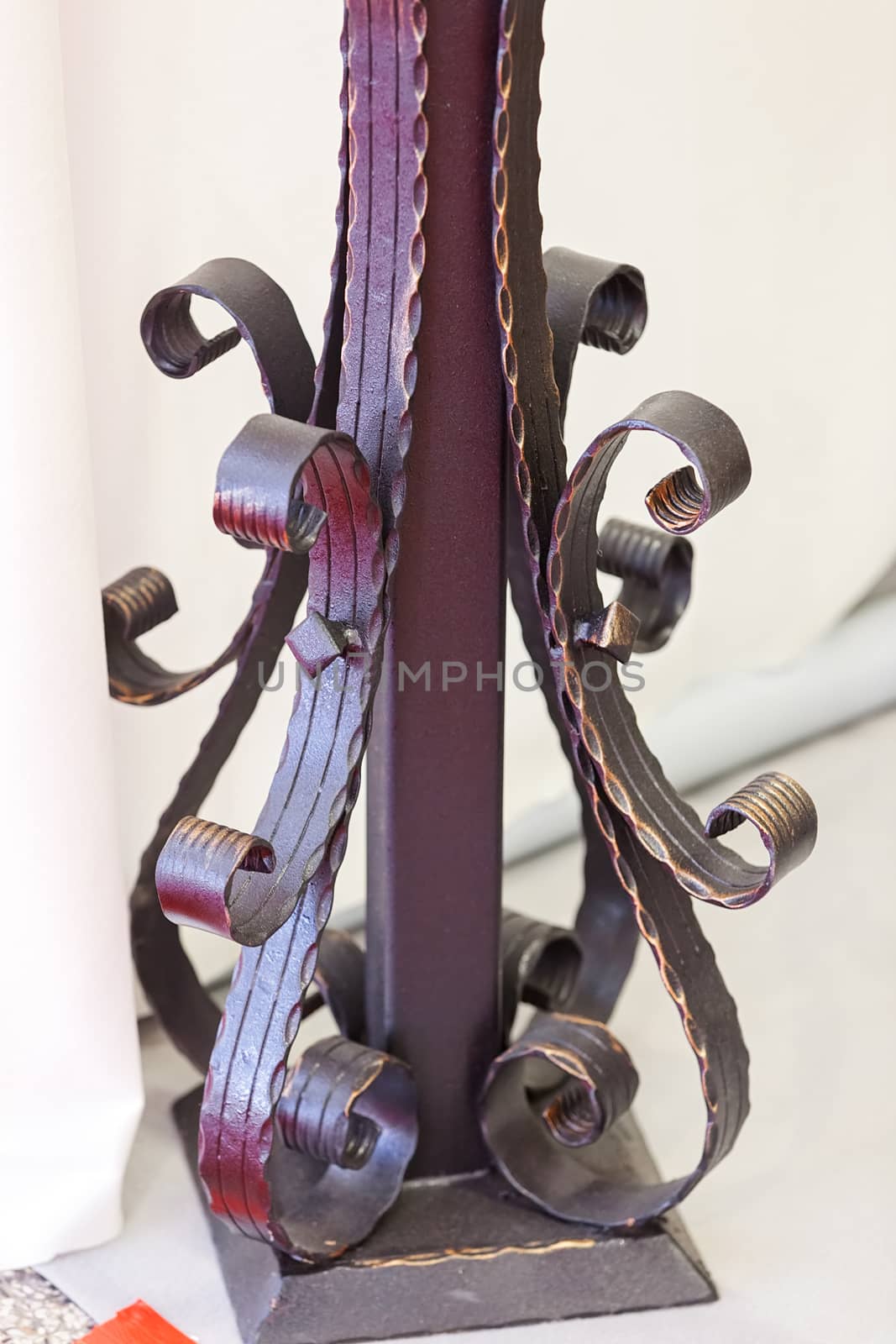 decorations made of wrought iron, note shallow depth of field