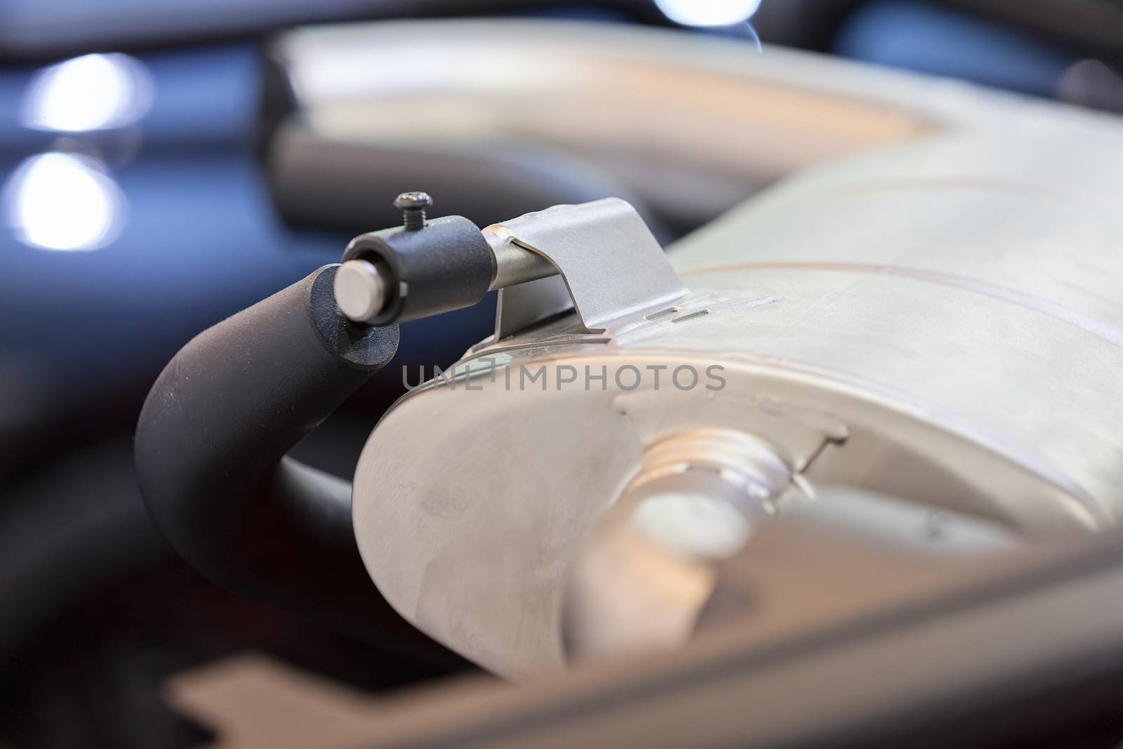 detail of machines for the automotive industry, note shallow depth of field