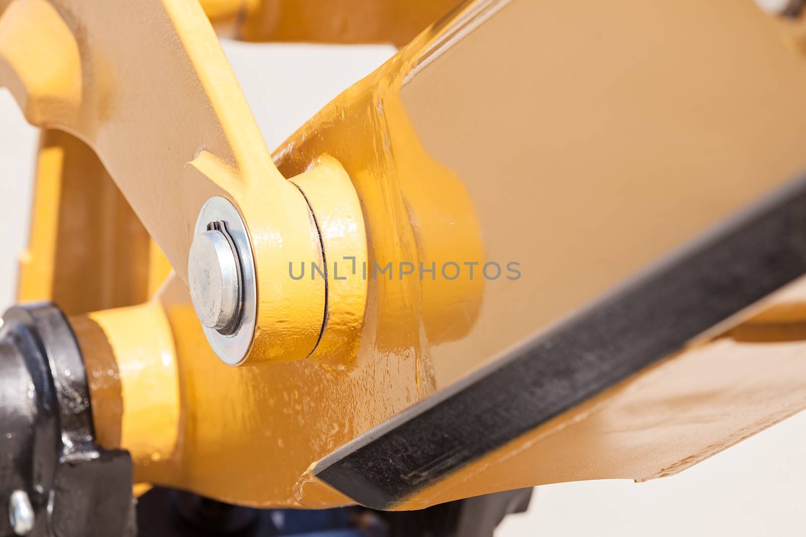 parts of machinery for the construction industry, note shallow depth of field