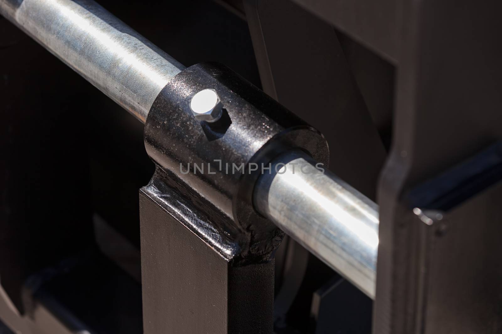 parts of machinery for the construction industry, note shallow depth of field