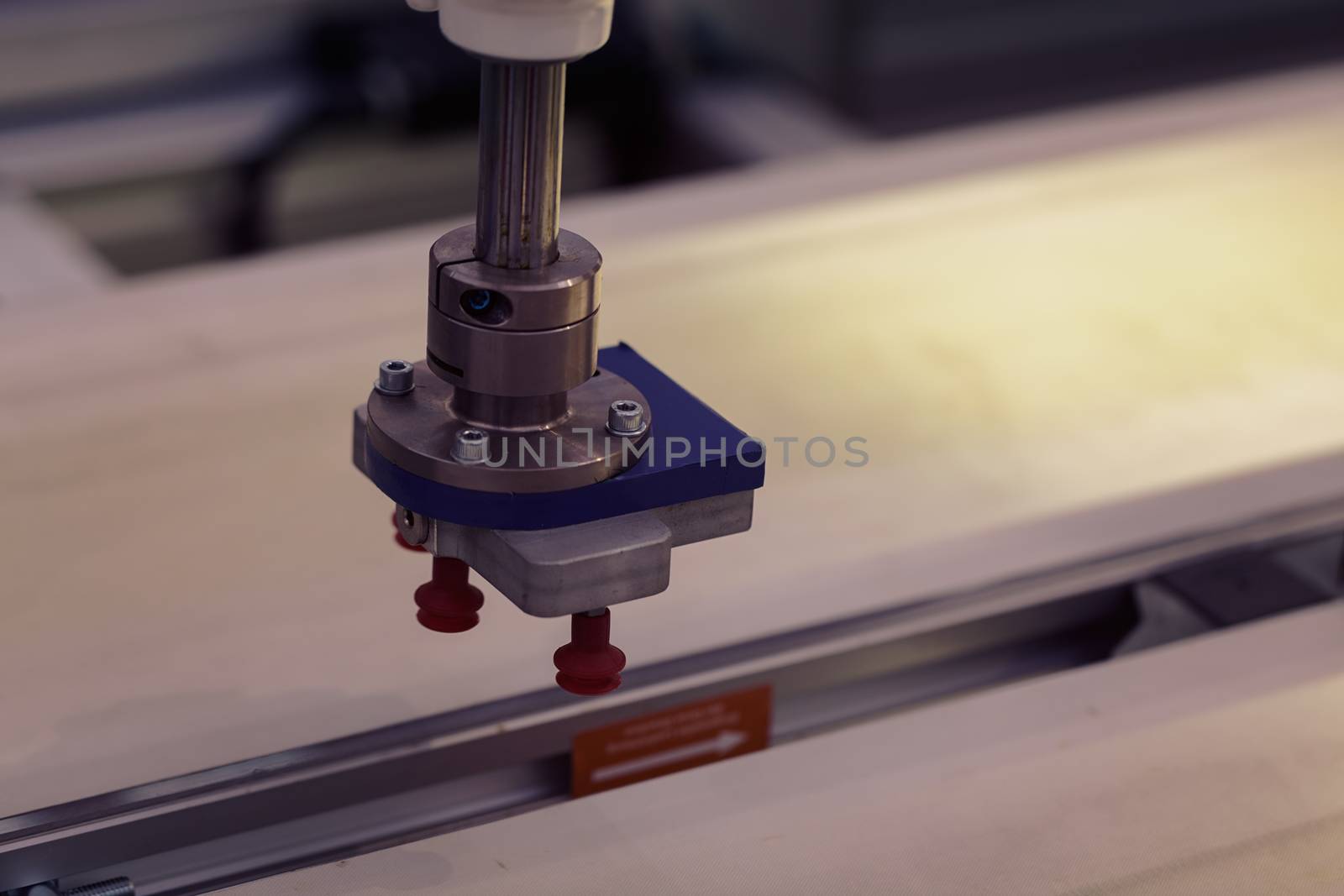 detail of metal processing machines , note shallow depth of field