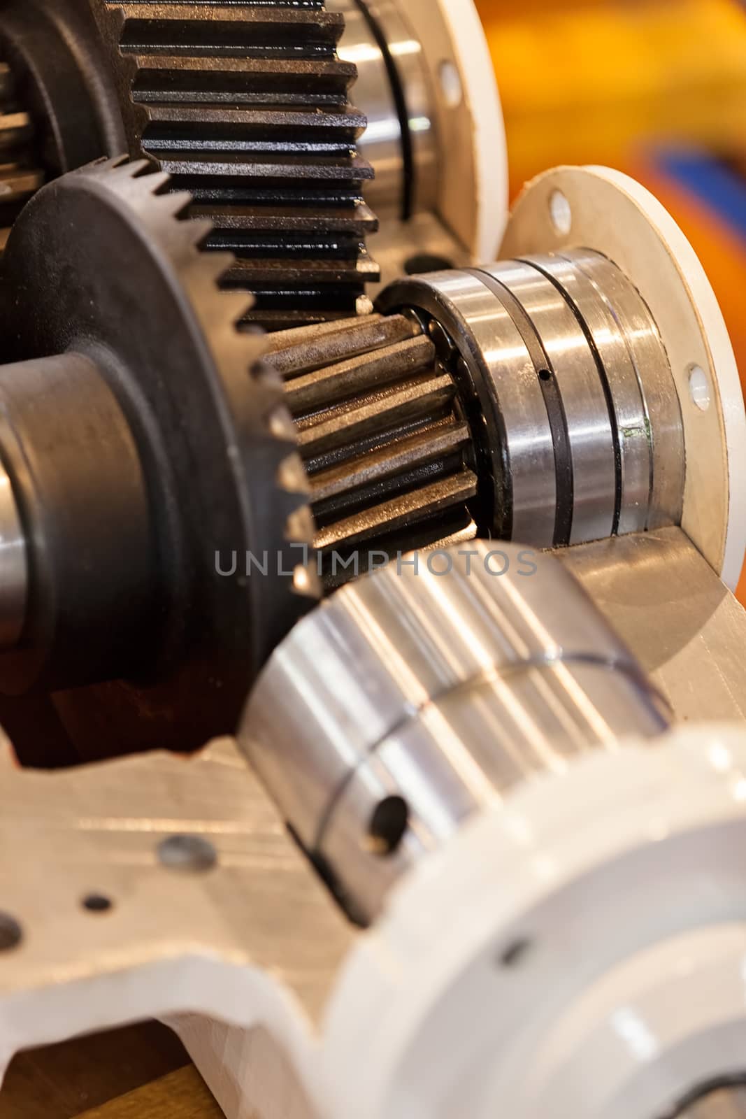 Details of gear machines, note shallow depth of field