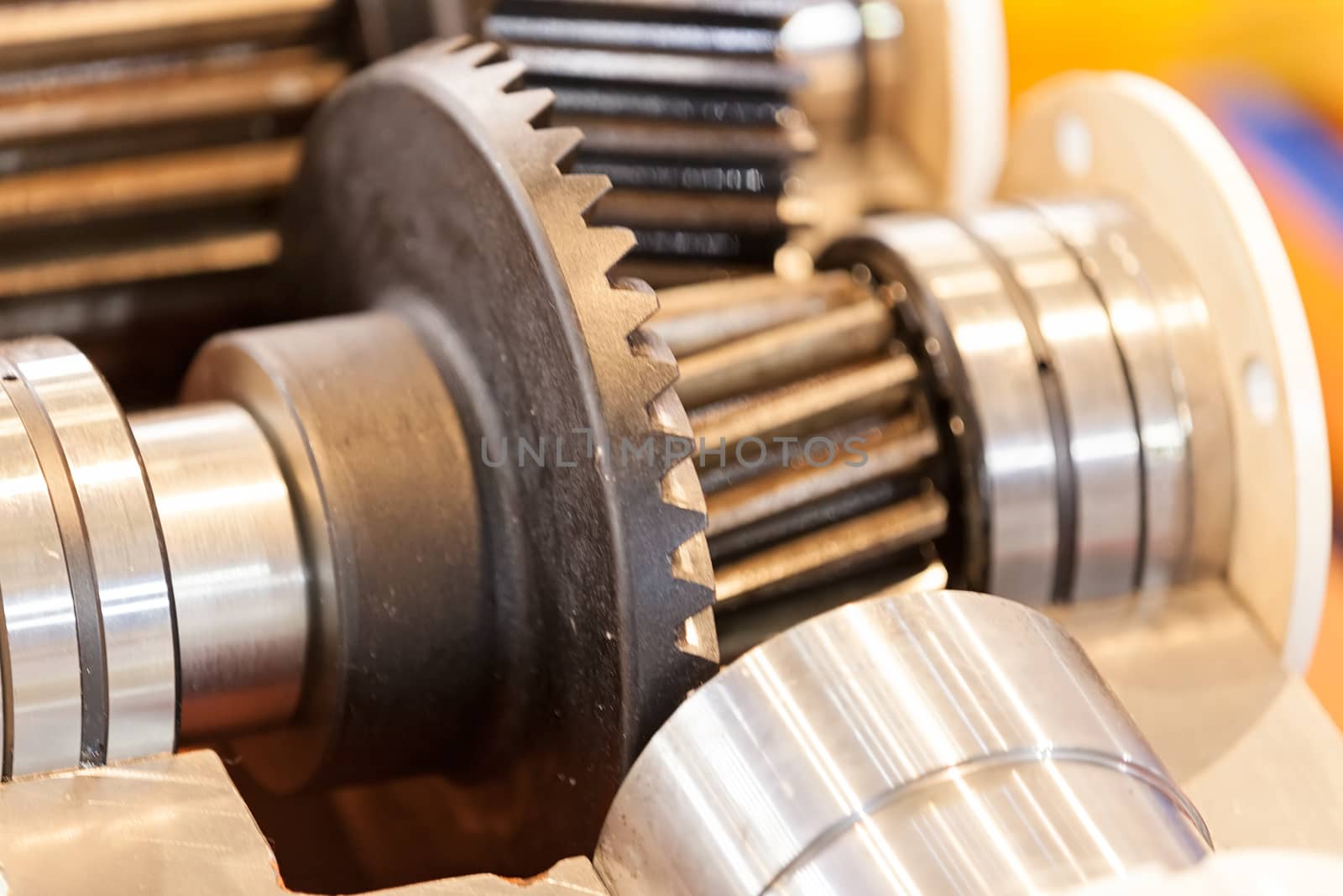 Details of gear machines, note shallow depth of field