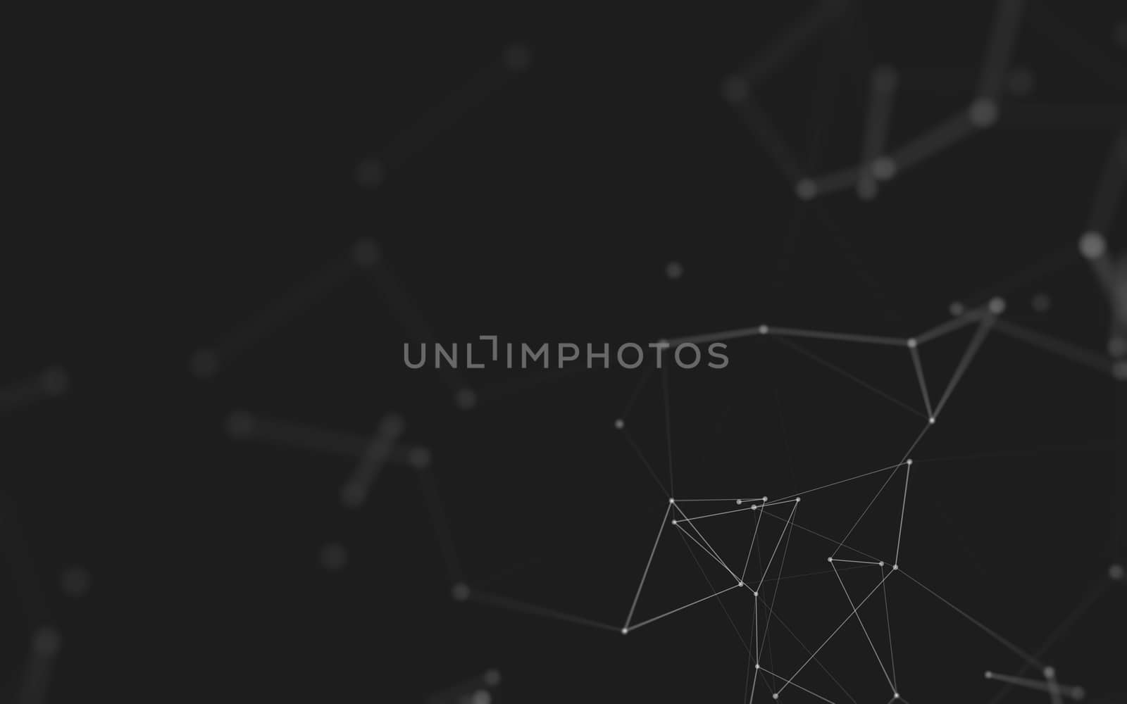 Abstract polygonal space low poly dark background, 3d rendering by teerawit