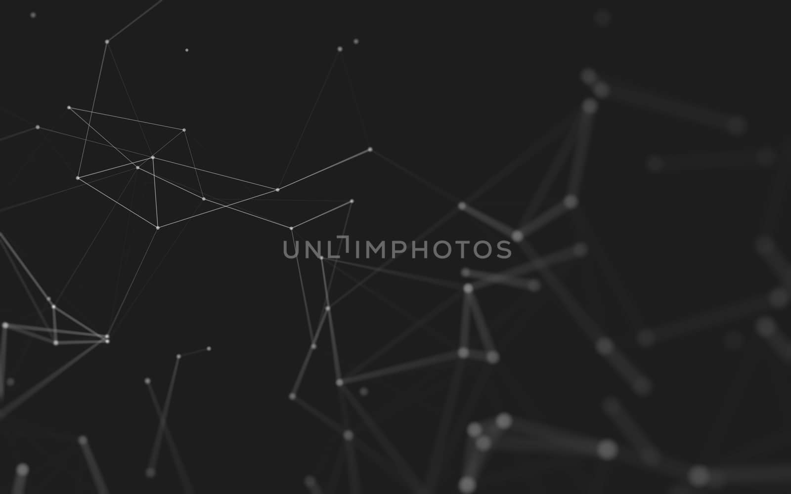 Abstract polygonal space low poly dark background, 3d rendering by teerawit