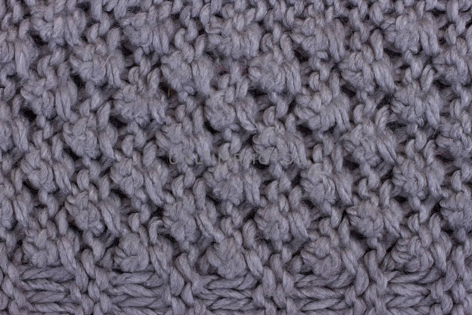 Gray knitting background texture. Knit woolen Fabric textile