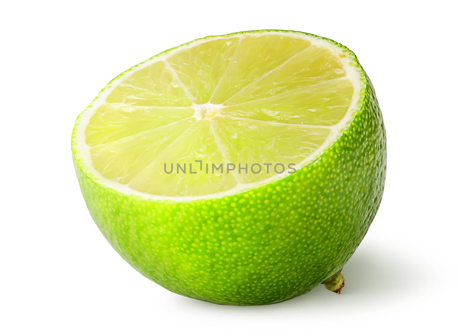 Half of juicy lime vertically by Cipariss