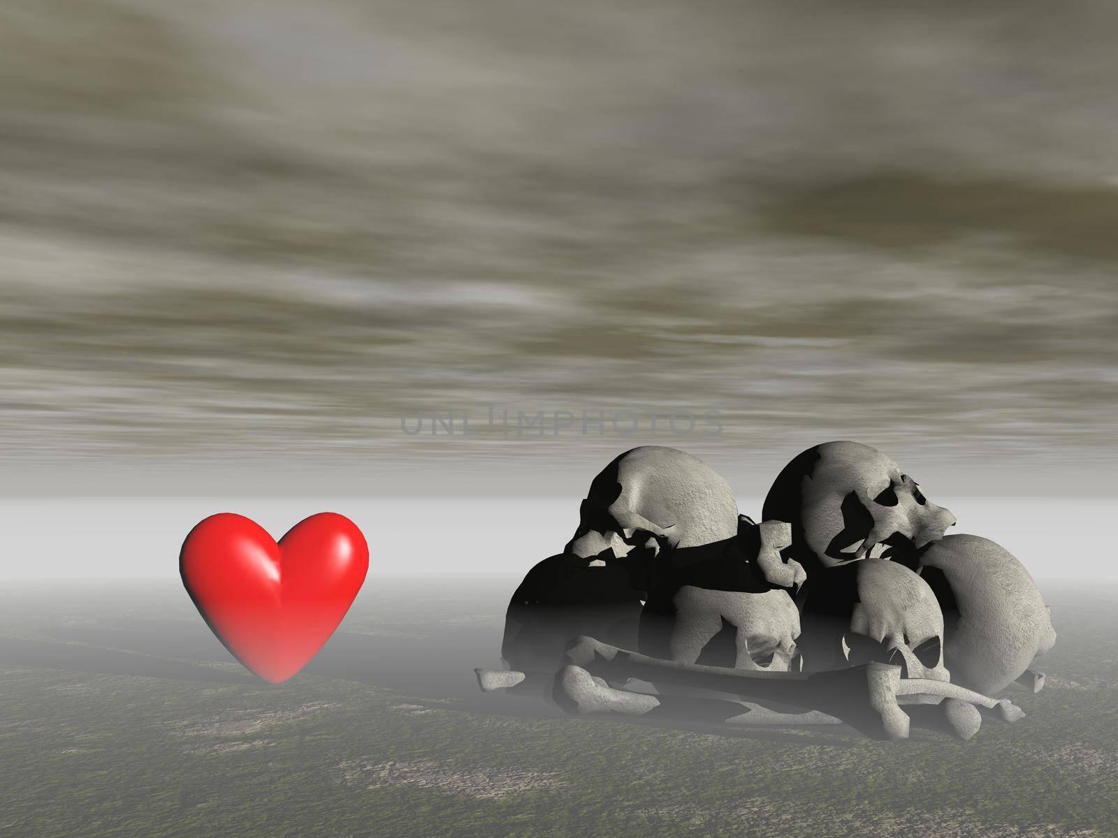 love and death - 3d rendering by mariephotos