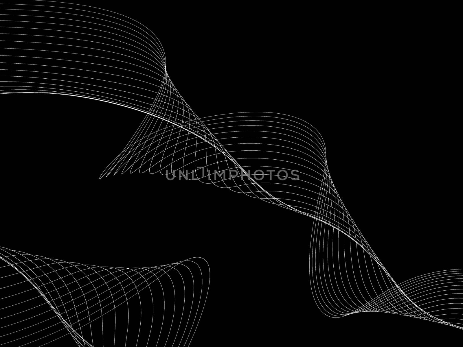 Dark abstract background with a glowing abstract waves, abstract background