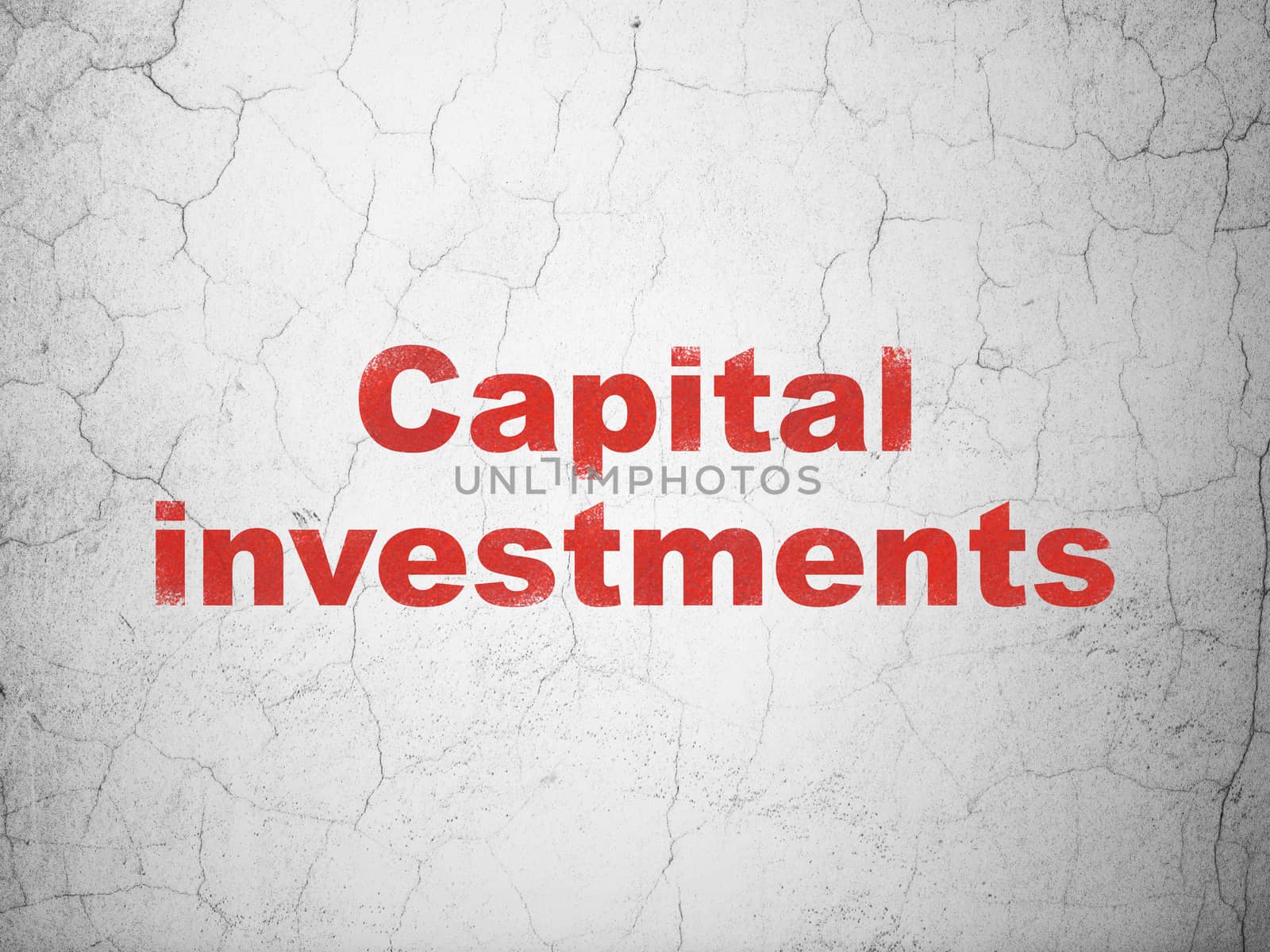 Money concept: Capital Investments on wall background by maxkabakov