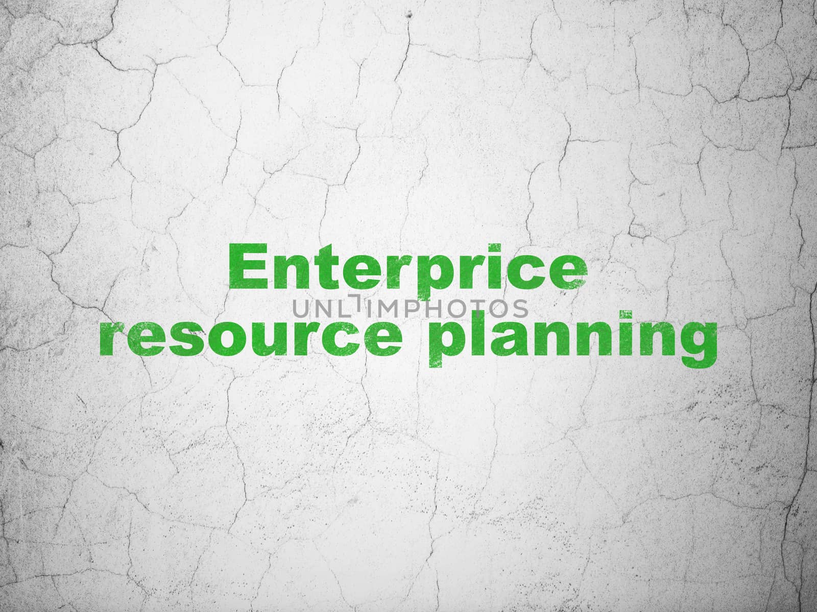 Finance concept: Enterprice Resource Planning on wall background by maxkabakov