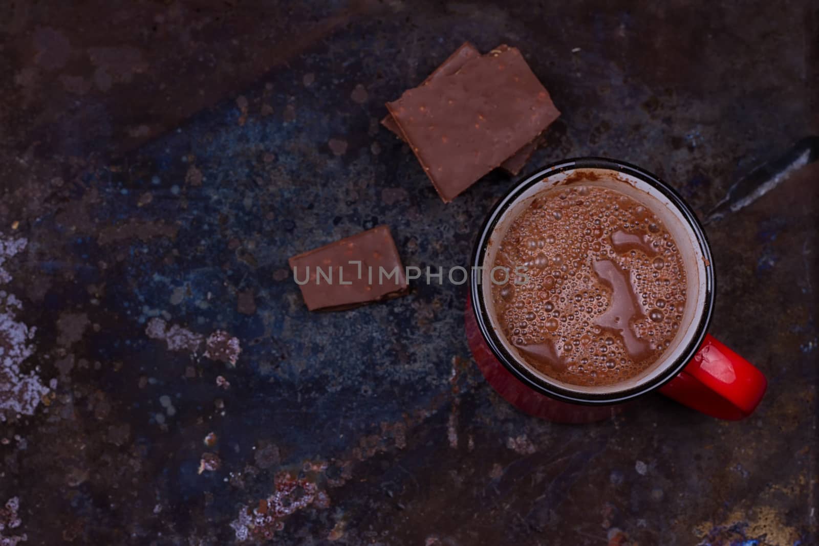 Hot chocolate in mug by victosha