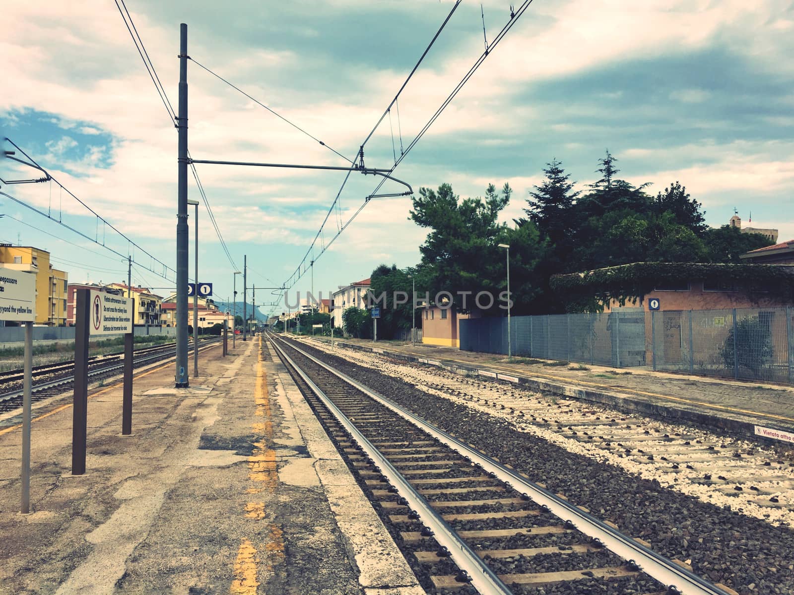 Railroad in a station by rarrarorro