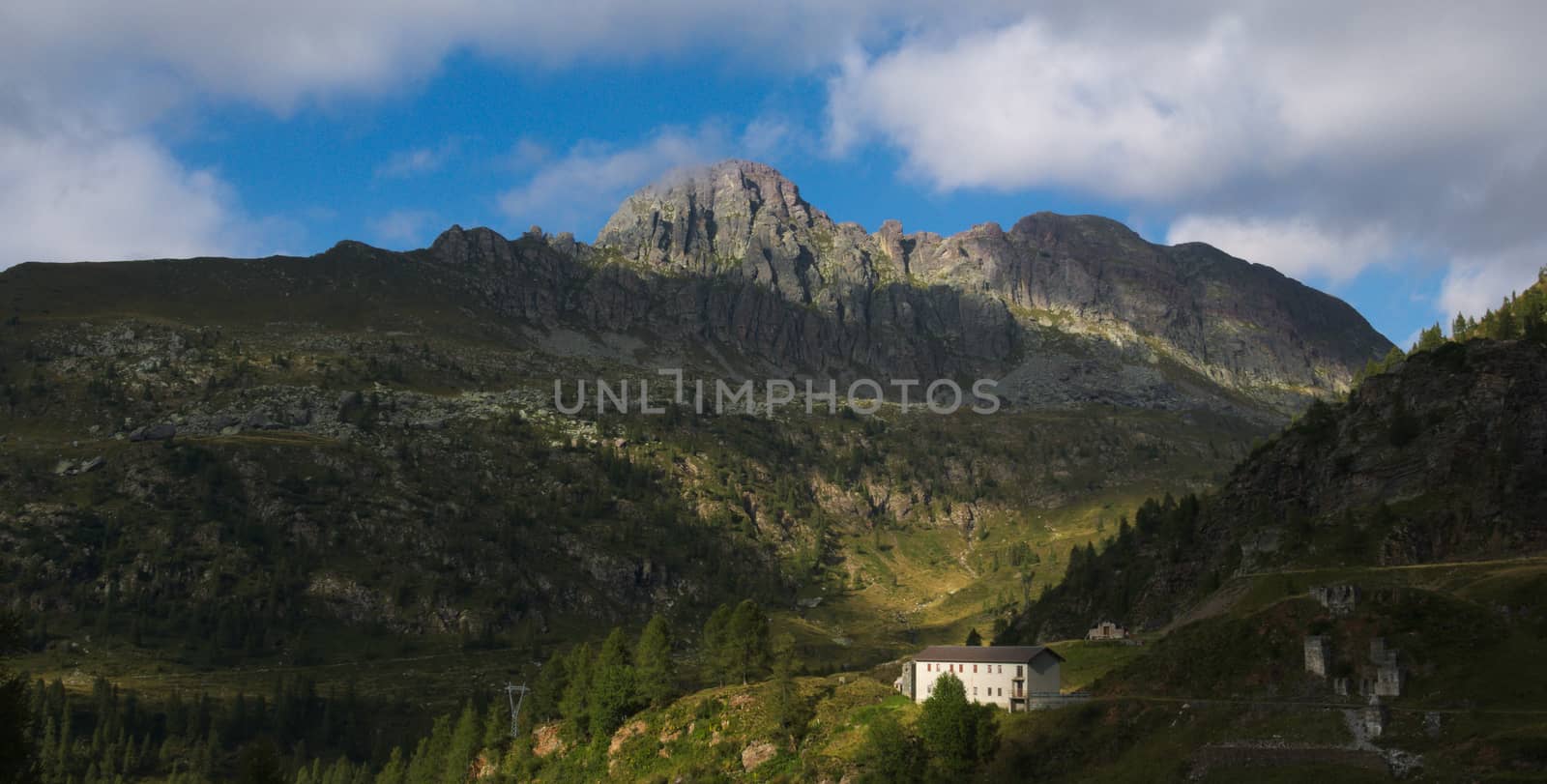 Pizzo del becco peak on the Bergamo Alps, northern Italy
