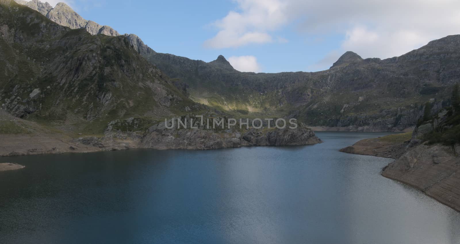 Lake Gemelli basin on the Bergamo Alps, northern Italy
