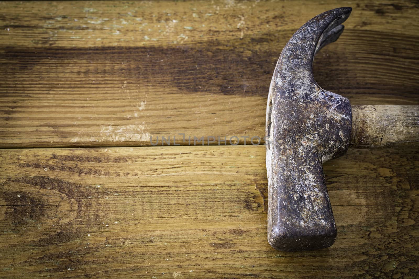 Group of  old oxide vintage tools. Hammers