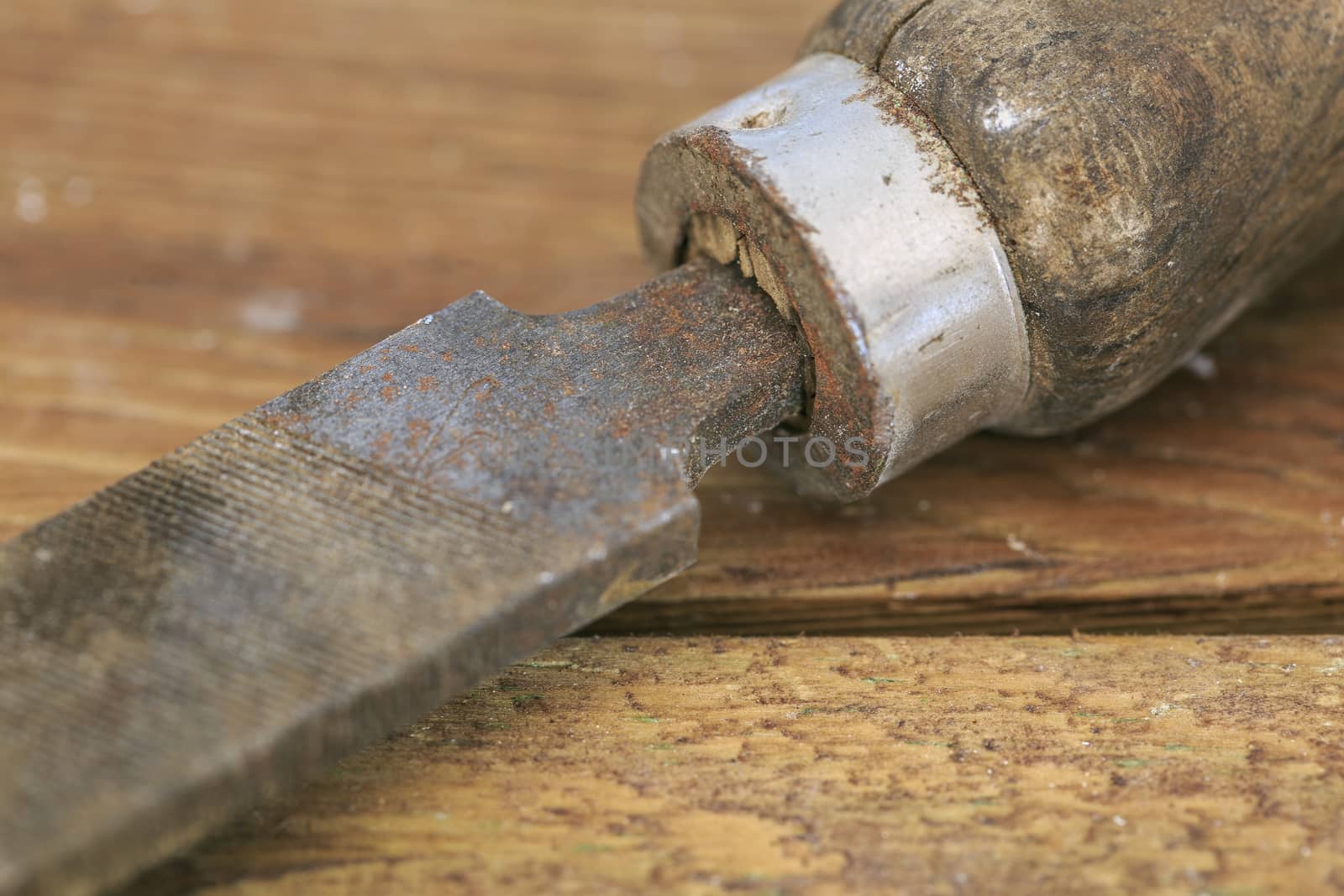 Group of  old oxide vintage tools. 