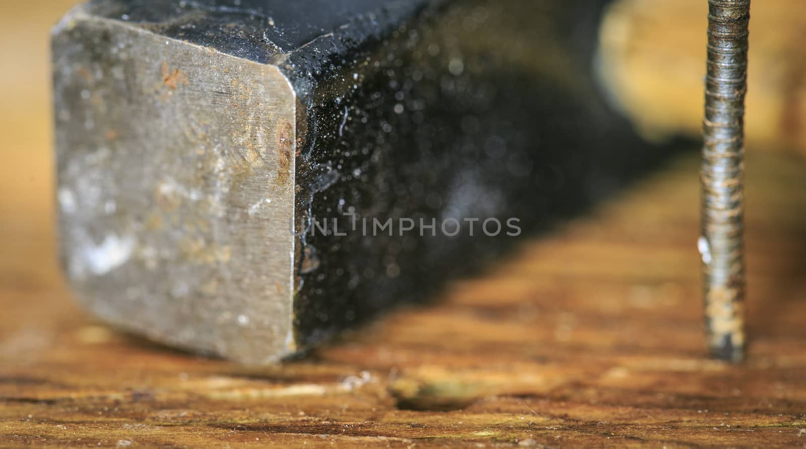 Group of  old oxide vintage tools. Hammers by nachrc2001