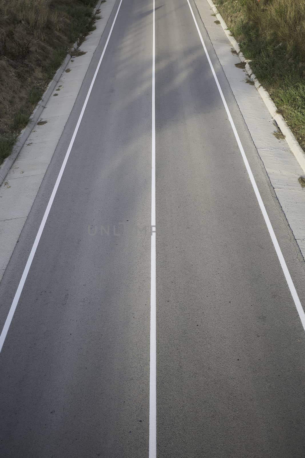 Isolated road in  spain by nachrc2001