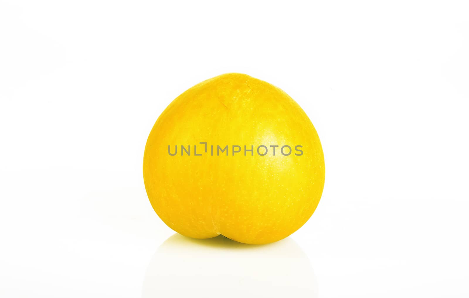 Isolated Yellow plum with white background by nachrc2001
