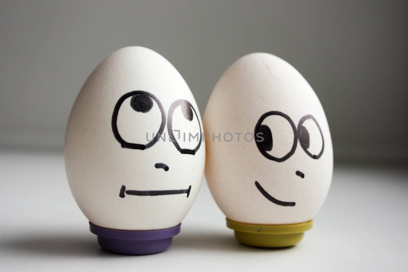 funny funny eggs. two eggs healthy eating. photo for your design