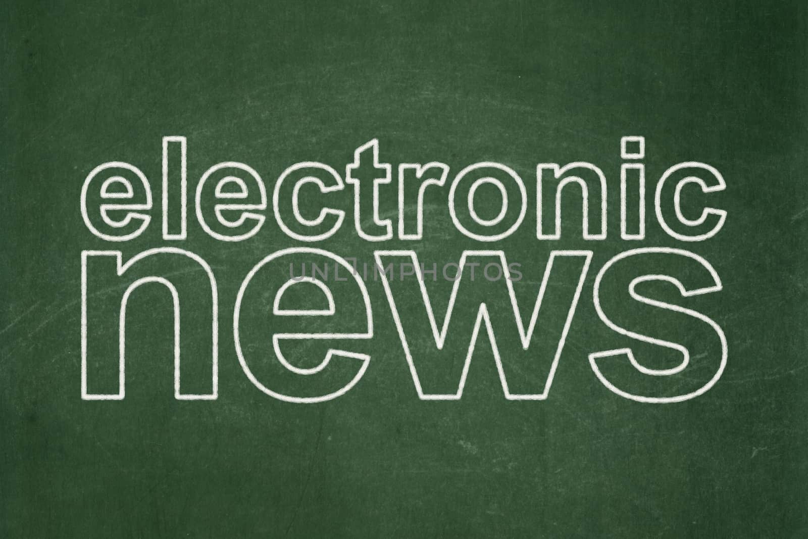 News concept: Electronic News on chalkboard background by maxkabakov