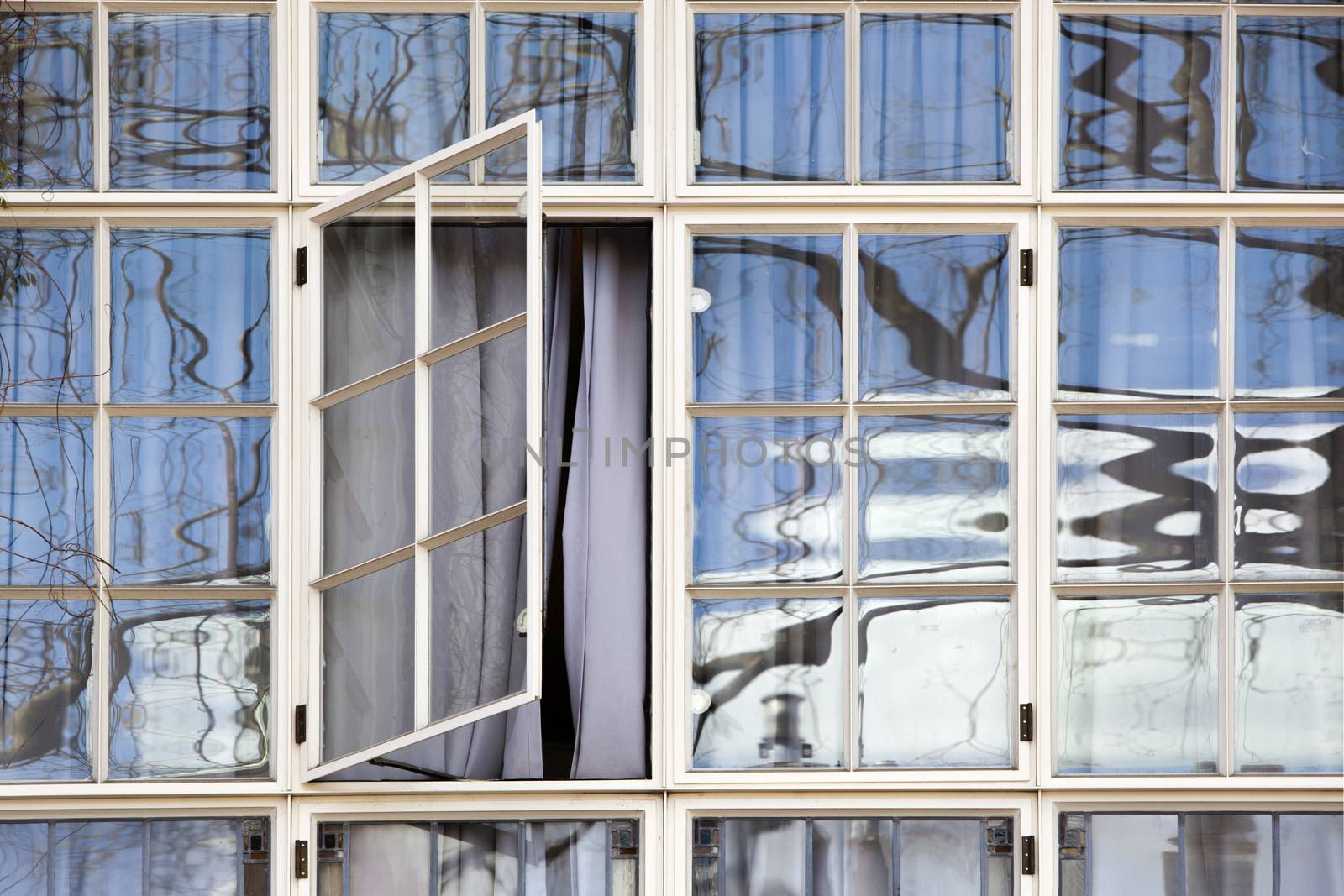 Classic window of a mansion in Rotterdam in the Netherlands