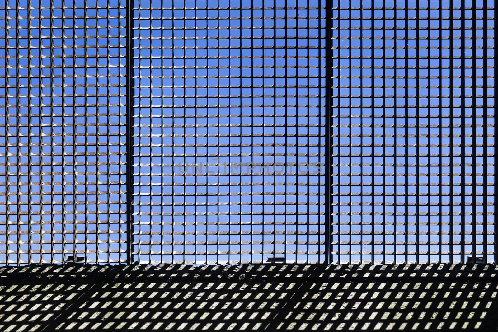Metal grid ceiling and floor in the Netherlands
