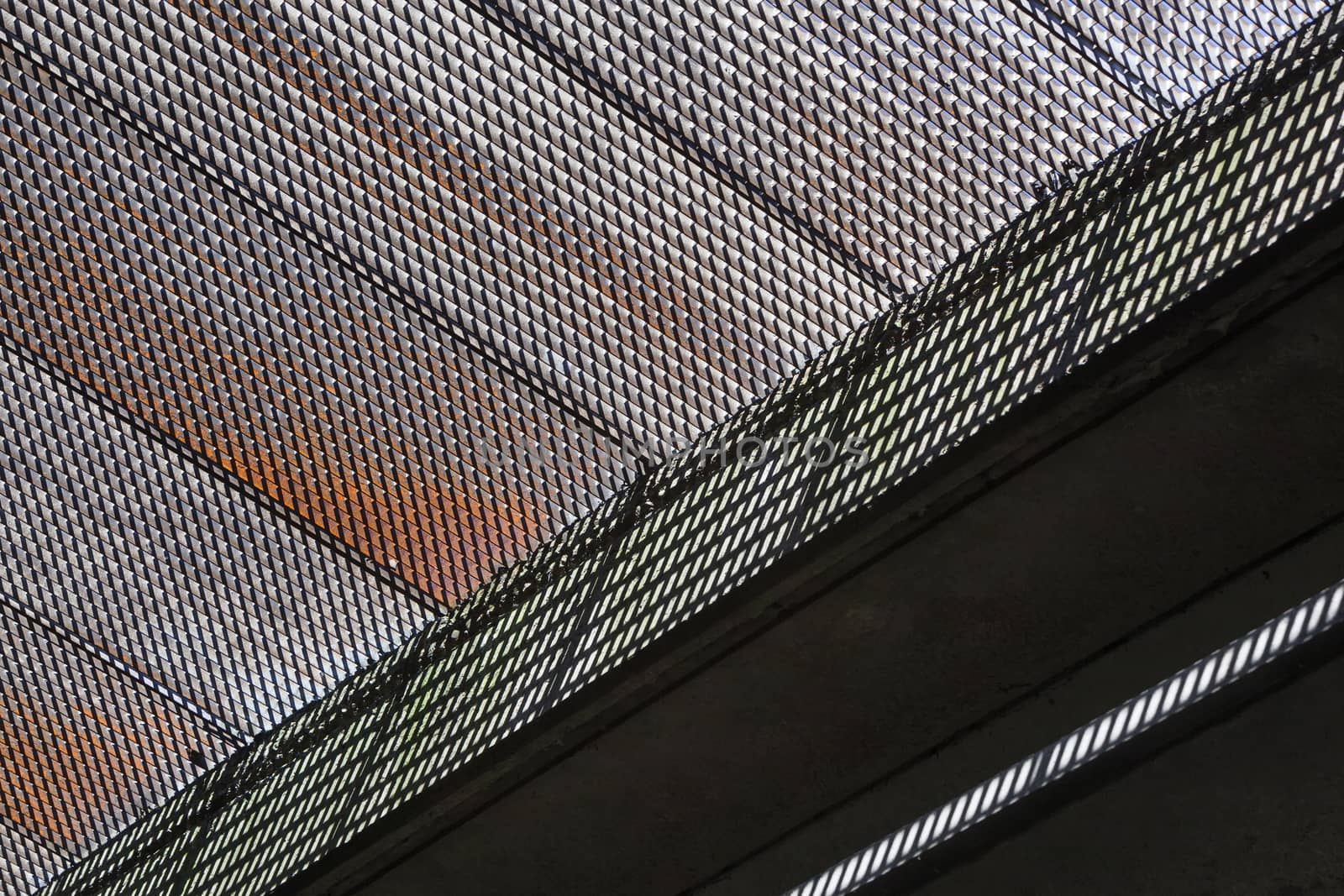 Metal grid ceiling and floor in the Netherlands