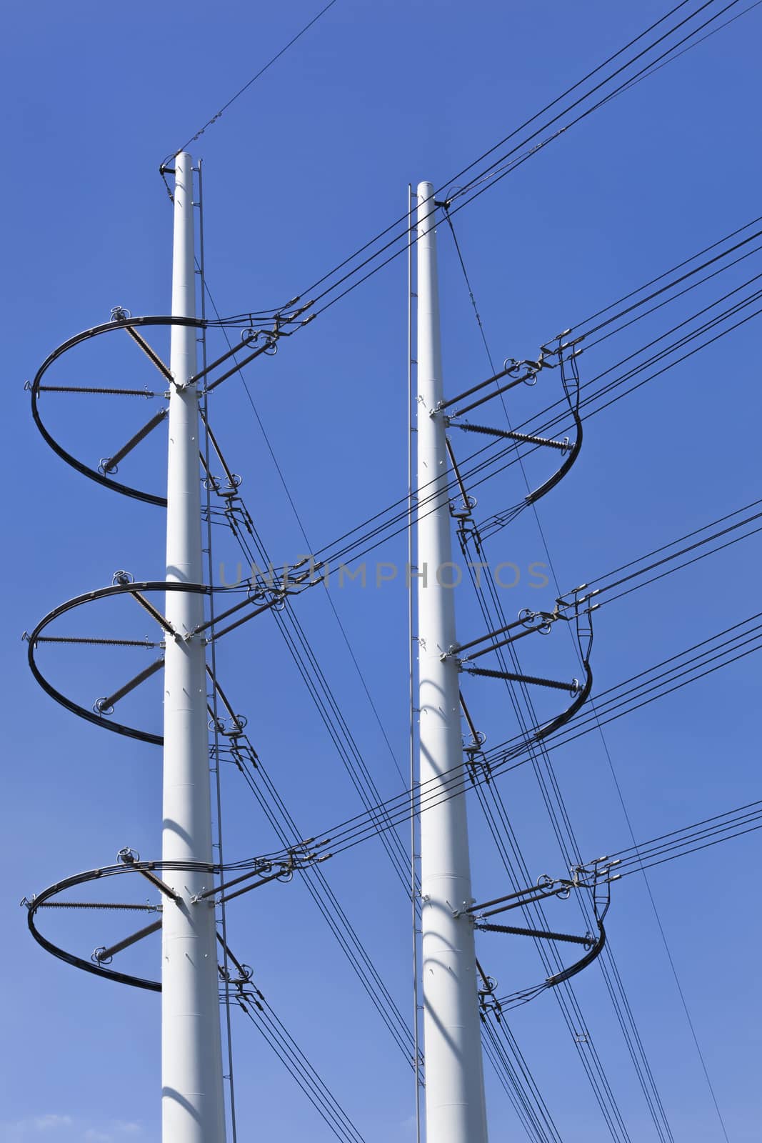 Pylons near a power station in the Netherlands