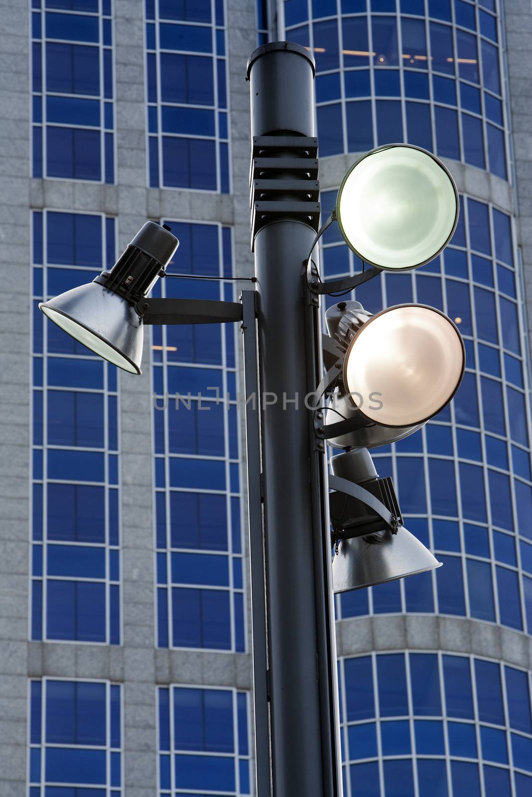 New lightning equipment in the city of Rotterdam, the Netherlands