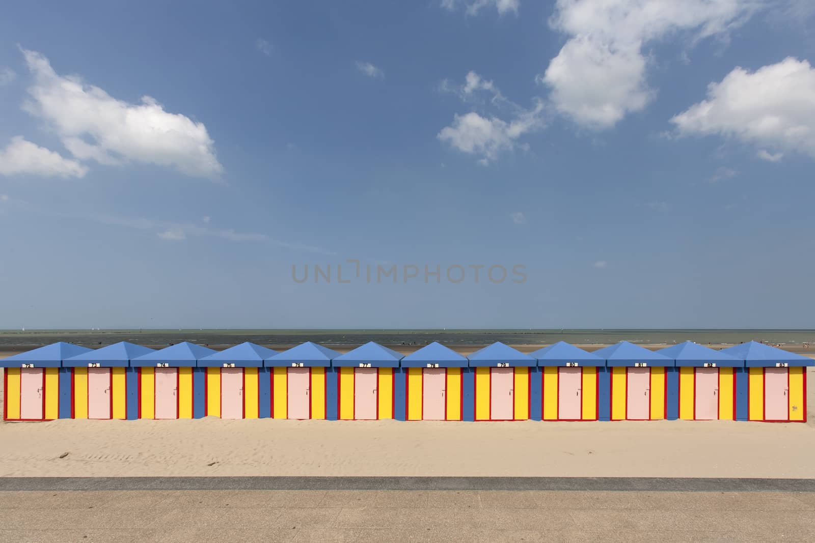 Beach huts in the North of France