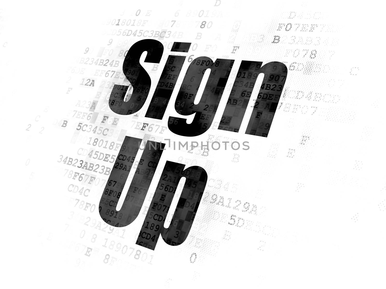 Web development concept: Sign Up on Digital background by maxkabakov