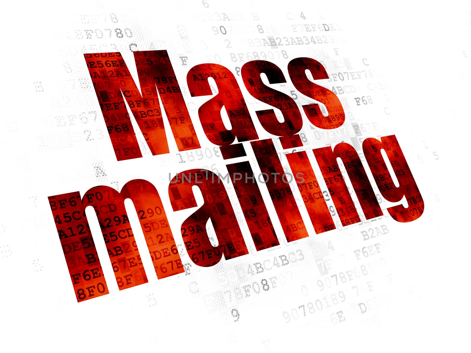 Marketing concept: Mass Mailing on Digital background by maxkabakov